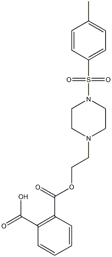 2-[(2-{4-[(4-methylphenyl)sulfonyl]-1-piperazinyl}ethoxy)carbonyl]benzoic acid Struktur