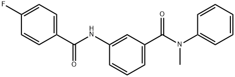 3-[(4-fluorobenzoyl)amino]-N-methyl-N-phenylbenzamide Struktur