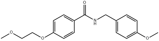 N-(4-methoxybenzyl)-4-(2-methoxyethoxy)benzamide Struktur