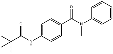 4-[(2,2-dimethylpropanoyl)amino]-N-methyl-N-phenylbenzamide Struktur