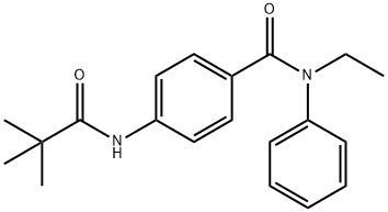 4-[(2,2-dimethylpropanoyl)amino]-N-ethyl-N-phenylbenzamide Struktur