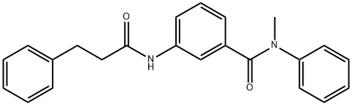 N-methyl-N-phenyl-3-[(3-phenylpropanoyl)amino]benzamide Struktur