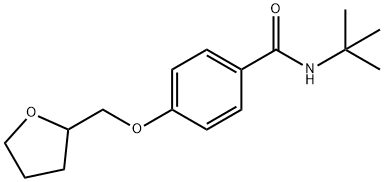 N-(tert-butyl)-4-(tetrahydro-2-furanylmethoxy)benzamide Struktur