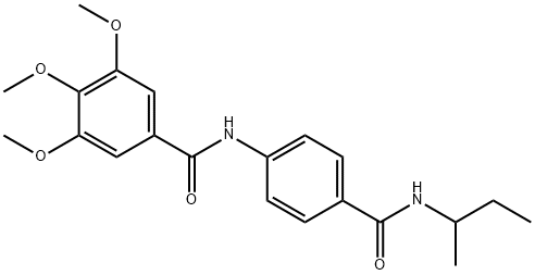 N-{4-[(sec-butylamino)carbonyl]phenyl}-3,4,5-trimethoxybenzamide Struktur