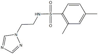 2,4-dimethyl-N-[2-(1H-1,2,4-triazol-1-yl)ethyl]benzenesulfonamide Struktur