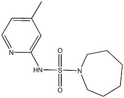 N-(4-methyl-2-pyridinyl)-1-azepanesulfonamide Struktur