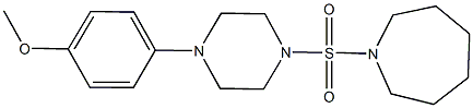 4-[4-(1-azepanylsulfonyl)-1-piperazinyl]phenyl methyl ether Struktur