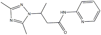 3-(3,5-dimethyl-1H-1,2,4-triazol-1-yl)-N-(2-pyridinyl)butanamide Struktur