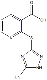 2-[(5-amino-1H-1,2,4-triazol-3-yl)sulfanyl]nicotinic acid Struktur