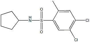 4,5-dichloro-N-cyclopentyl-2-methylbenzenesulfonamide Struktur