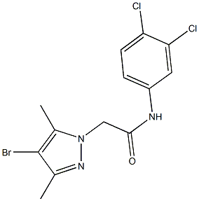 2-(4-bromo-3,5-dimethyl-1H-pyrazol-1-yl)-N-(3,4-dichlorophenyl)acetamide Struktur