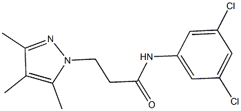 N-(3,5-dichlorophenyl)-3-(3,4,5-trimethyl-1H-pyrazol-1-yl)propanamide Struktur