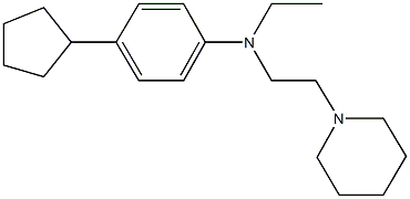 4-cyclopentyl-N-ethyl-N-[2-(1-piperidinyl)ethyl]aniline Struktur