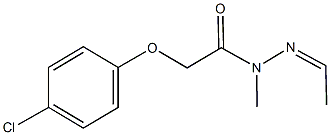 2-(4-chlorophenoxy)-N'-ethylidene-N-methylacetohydrazide Struktur