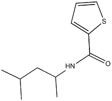 N-(1,3-dimethylbutyl)-2-thiophenecarboxamide Struktur