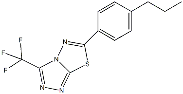 6-(4-propylphenyl)-3-(trifluoromethyl)[1,2,4]triazolo[3,4-b][1,3,4]thiadiazole Struktur