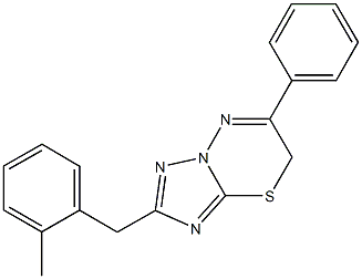 2-(2-methylbenzyl)-6-phenyl-7H-[1,2,4]triazolo[5,1-b][1,3,4]thiadiazine Struktur