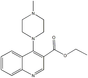 ethyl 4-(4-methyl-1-piperazinyl)-3-quinolinecarboxylate Struktur