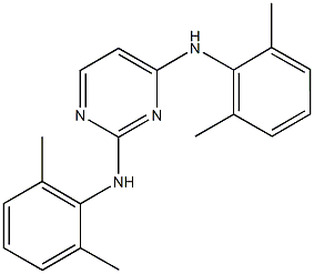 N-[2-(2,6-dimethylanilino)-4-pyrimidinyl]-N-(2,6-dimethylphenyl)amine Struktur