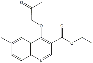 ethyl 6-methyl-4-(2-oxopropoxy)-3-quinolinecarboxylate Struktur