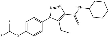 N-cyclohexyl-1-[4-(difluoromethoxy)phenyl]-5-ethyl-1H-1,2,3-triazole-4-carboxamide Struktur