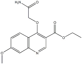 ethyl 4-(2-amino-2-oxoethoxy)-7-methoxy-3-quinolinecarboxylate Struktur