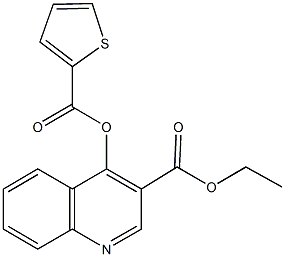 ethyl 4-[(2-thienylcarbonyl)oxy]-3-quinolinecarboxylate Struktur