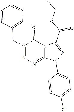 ethyl 1-(4-chlorophenyl)-5-oxo-6-(3-pyridinylmethyl)-1,5-dihydro[1,2,4]triazolo[3,4-c][1,2,4]triazine-3-carboxylate Struktur