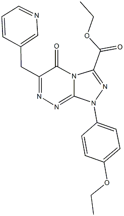 ethyl 1-(4-ethoxyphenyl)-5-oxo-6-(3-pyridinylmethyl)-1,5-dihydro[1,2,4]triazolo[3,4-c][1,2,4]triazine-3-carboxylate Struktur