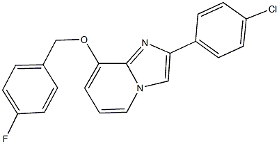 2-(4-chlorophenyl)imidazo[1,2-a]pyridin-8-yl 4-fluorobenzyl ether Struktur