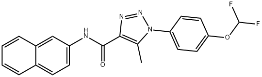 1-[4-(difluoromethoxy)phenyl]-5-methyl-N-(2-naphthyl)-1H-1,2,3-triazole-4-carboxamide Struktur