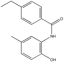 4-ethyl-N-(2-hydroxy-5-methylphenyl)benzamide Struktur