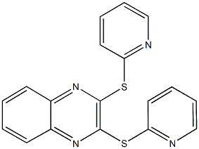 2,3-bis(2-pyridinylsulfanyl)quinoxaline Struktur