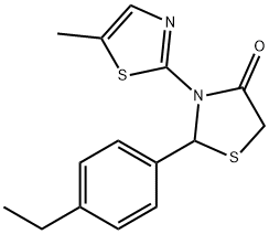 2-(4-ethylphenyl)-3-(5-methyl-1,3-thiazol-2-yl)-1,3-thiazolidin-4-one Struktur