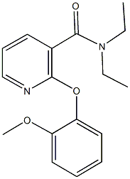 N,N-diethyl-2-(2-methoxyphenoxy)nicotinamide Struktur