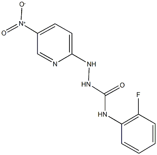 N-(2-fluorophenyl)-2-{5-nitro-2-pyridinyl}hydrazinecarboxamide Struktur