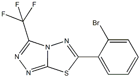 6-(2-bromophenyl)-3-(trifluoromethyl)[1,2,4]triazolo[3,4-b][1,3,4]thiadiazole Struktur