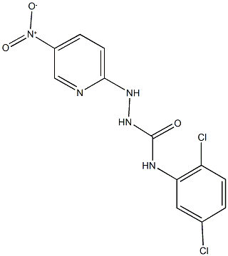 N-(2,5-dichlorophenyl)-2-{5-nitro-2-pyridinyl}hydrazinecarboxamide Struktur