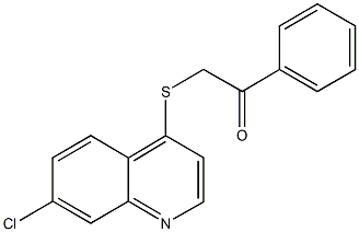 2-[(7-chloro-4-quinolinyl)sulfanyl]-1-phenylethanone Struktur