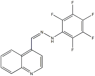 4-quinolinecarbaldehyde (2,3,4,5,6-pentafluorophenyl)hydrazone Struktur