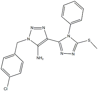 1-(4-chlorobenzyl)-4-[5-(methylsulfanyl)-4-phenyl-4H-1,2,4-triazol-3-yl]-1H-1,2,3-triazol-5-ylamine Struktur