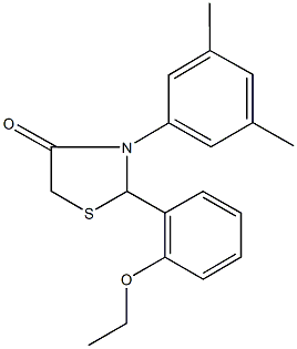 3-(3,5-dimethylphenyl)-2-(2-ethoxyphenyl)-1,3-thiazolidin-4-one Struktur