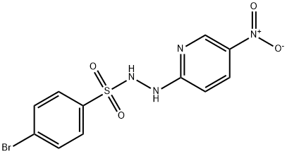 4-bromo-N'-{5-nitro-2-pyridinyl}benzenesulfonohydrazide Struktur