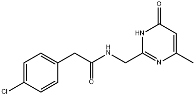 2-(4-chlorophenyl)-N-[(4-methyl-6-oxo-1,6-dihydro-2-pyrimidinyl)methyl]acetamide Struktur