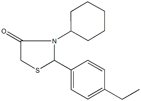 3-cyclohexyl-2-(4-ethylphenyl)-1,3-thiazolidin-4-one Struktur