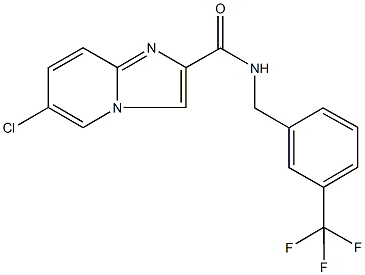 6-chloro-N-[3-(trifluoromethyl)benzyl]imidazo[1,2-a]pyridine-2-carboxamide Struktur