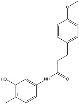 N-(3-hydroxy-4-methylphenyl)-3-(4-methoxyphenyl)propanamide Struktur