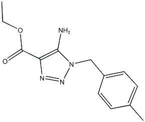 ethyl 5-amino-1-(4-methylbenzyl)-1H-1,2,3-triazole-4-carboxylate Struktur