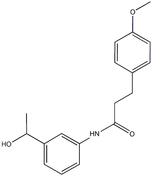 N-[3-(1-hydroxyethyl)phenyl]-3-(4-methoxyphenyl)propanamide Struktur