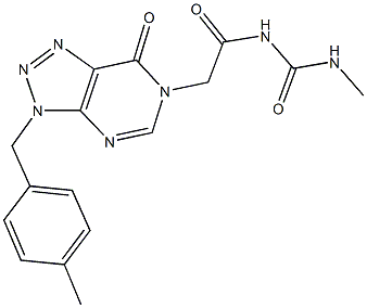 N-methyl-N'-{[3-(4-methylbenzyl)-7-oxo-3,7-dihydro-6H-[1,2,3]triazolo[4,5-d]pyrimidin-6-yl]acetyl}urea Struktur